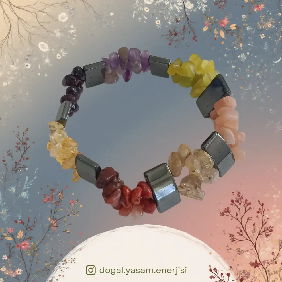 🔥 Kırık Taş Doğal Taş Bileklik – Yüksek Frekans ve Beden Uyanışı İçin Ham Doğal Tasarım