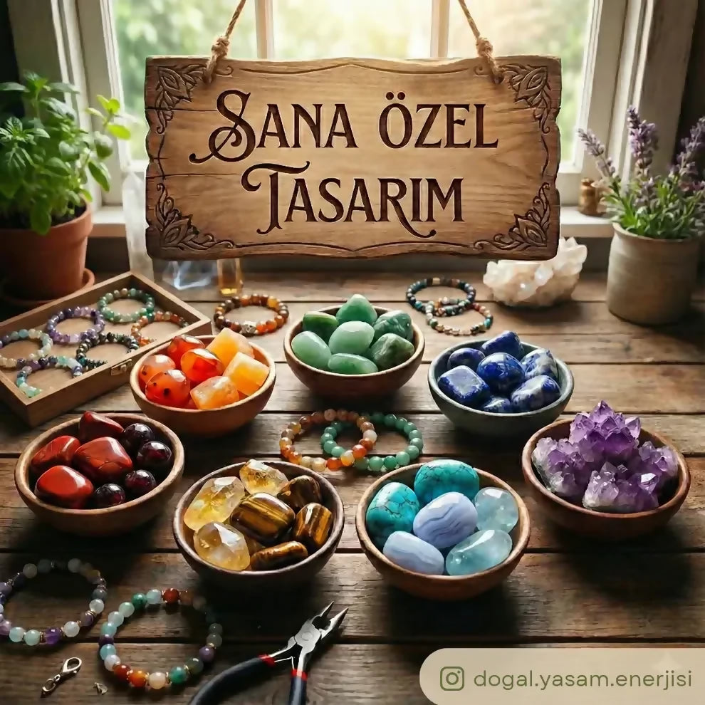 🎨 Kişiye Özel El Yapımı Doğal Taş Bileklik – Sana Özel Tasarım, Seni Yansıtan Benzersiz Taş Kombinasyonu