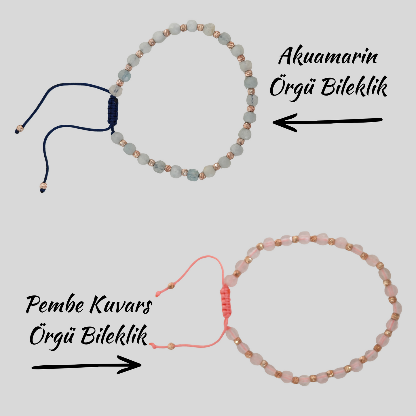 Makrome Doğal Taş Örgü Bileklik Serisi | Ayarlanabilir Detaylı El Yapımı Tasarım