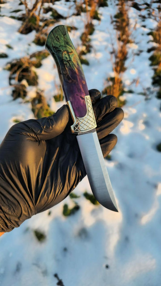 El İşçiliği Şam Çeliği Av Bıçağı