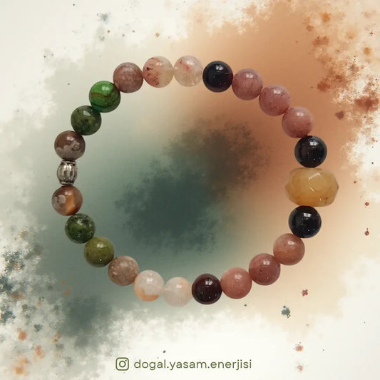 ✨ Sitrin & Güneş Taşı Doğal Taş Bileklik – İçsel Işık, Bereket ve Duygusal Denge İçin El Yapımı Tasarım