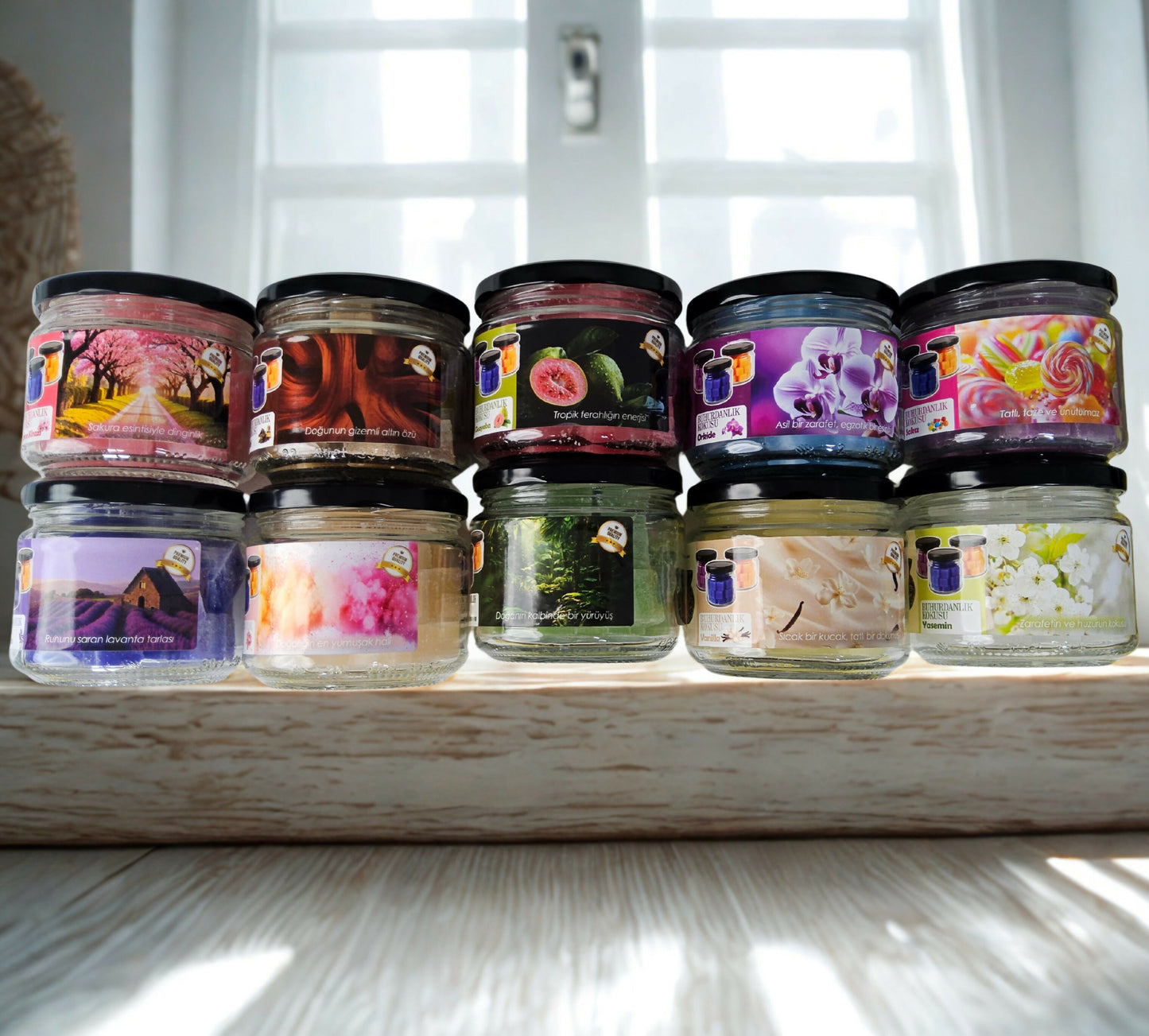 Çini Desenli Seramik Buhurdanlık + 2 Adet Kokulu Mum Hediye Seti | İkinci Koku & Tealight Hediyeli | Ücretsiz Kargo