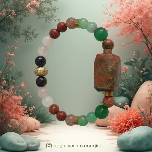 ✨ Unakit Doğal Taş Bileklik – Kalp ve Zihin Uyumu İçin El Yapımı Tasarım